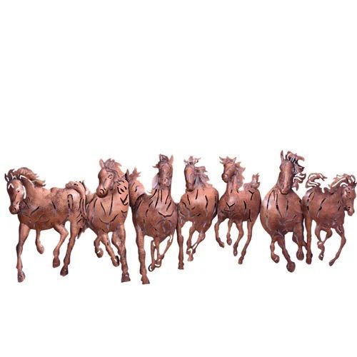 Metal Running Horses Wall Art