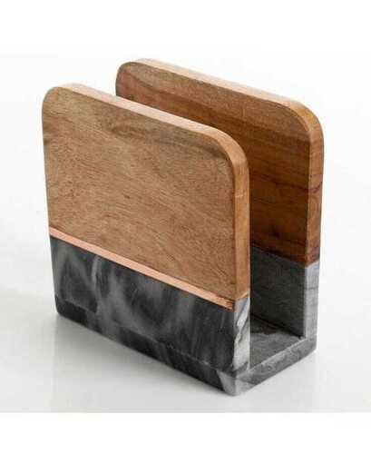 Premium Stainless Steel Napkin Holder - Polished Finish in Elegant Marble Design | Optimum Quality, Attractive Holder Shape