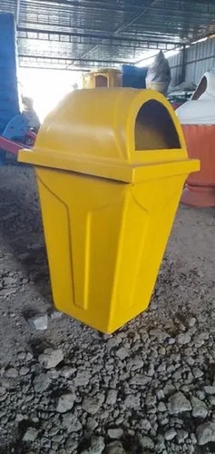 Plain Yellow Color FRP Dustbin