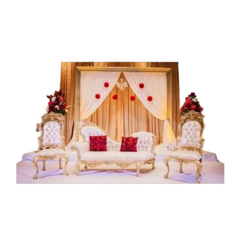 Multi Color Wooded Material Designer Wedding Sofa Set