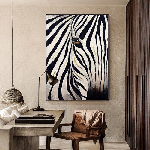 Abstract Zebra Oil Painting on Canvas