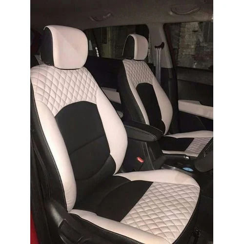 Black And White Leather Car Seat Cover