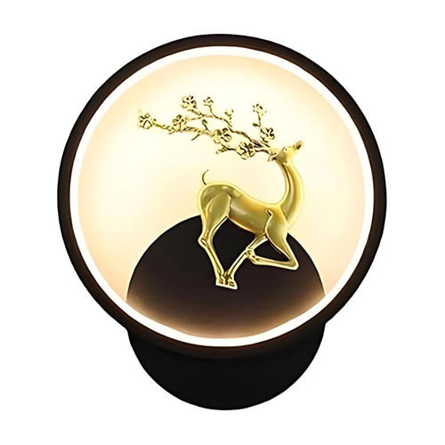 Round Shape LED Wall Deer Sconce