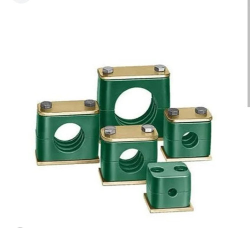 PVC Hydraulic Pipe Clamp - Durable Plastic, High Strength, Rust-Free, Green Color | Ideal for Pipe Fitting Applications, Shape: Hydraulic Pipe Clamp