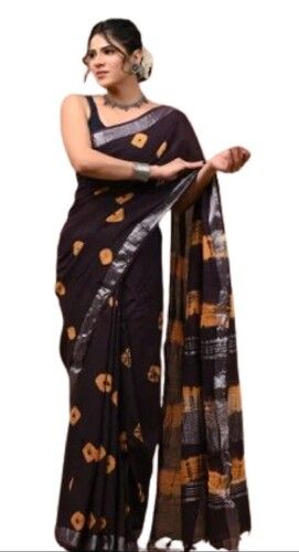 Women Cotton Linen Saree