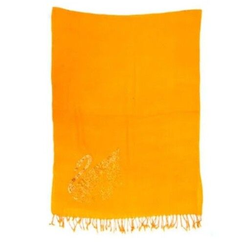 Yellow Color Plain Pattern Designer Ladies Woolen Shawls