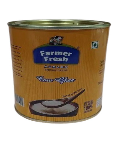 Fresh Cow Ghee - 1 L Organic Jar, Yellow Color, 18 Months Shelf Life, Made from Raw Milk, Original Flavor, Sterilized Processing