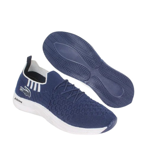 Men's Running Shoes - Mesh Upper, Size 7, Blue Color | Comfortable Lace Closure, PVC Insole and Outsole, Perfect for Casual Sports Wear