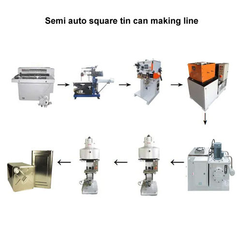 Semi Auto Square Tin Can Making Machine