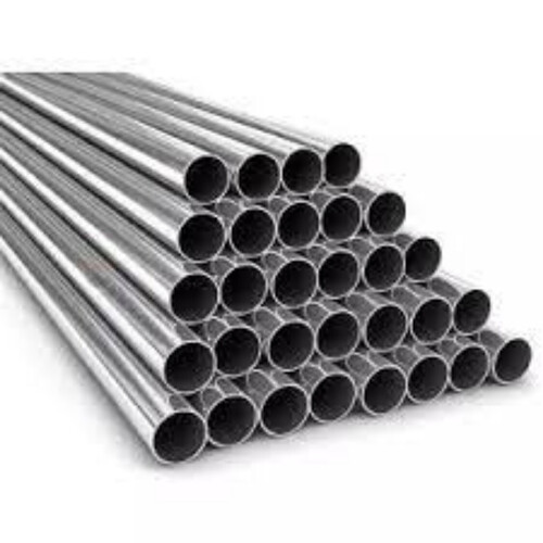 Stainless Steel Polished Pipes - High Strength, 2mm Thickness, Zinc Coated Solid Surface, Round Shape, Corrosion and Rust Resistant, Easy to Use, Welded Type, Female and Male Connection