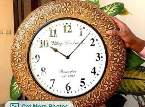 Vintage Analog Brass Antique Wall Clock