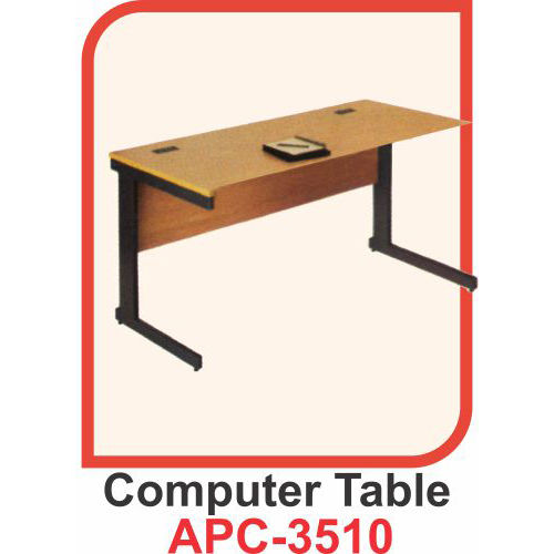 Study Constructed Wood Metal Computer Table