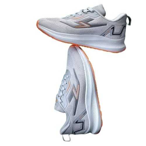 Running Sports Shoes - Color: Grey-Orange