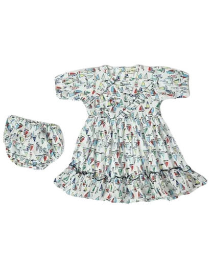 Printed and Stylish Girls Casual Cotton Frock