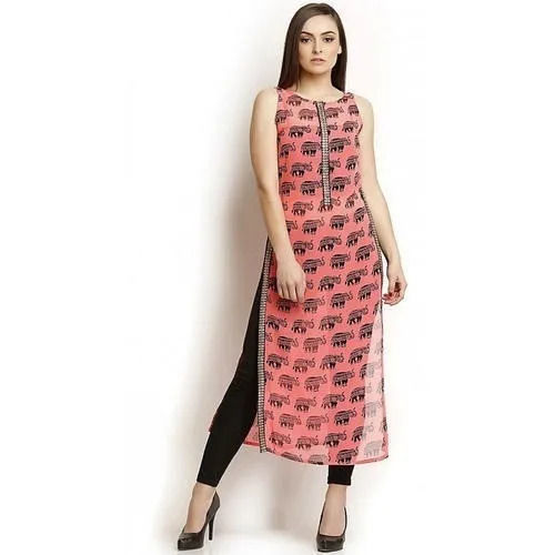 Summer Chiffon Printed Kurtis