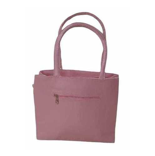 Leather Handbag - Premium Quality Pink Leather, Polished Finish, 2 Handles, Modern Design for Women
