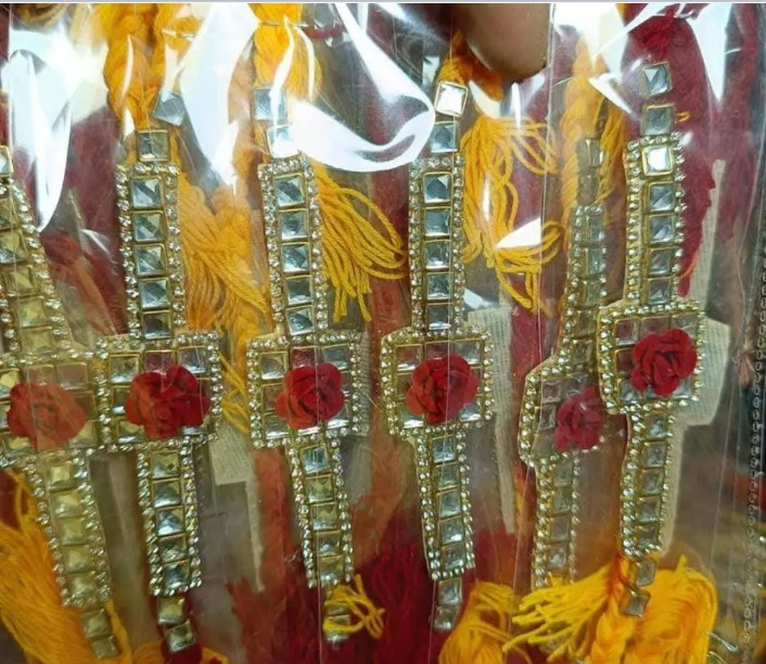 Designer Rakhi - Hand Made Smooth Texture Eco-Friendly Materials | Beautiful Golden and Yellow Designs Religious Feature Moisture Proof Finishing