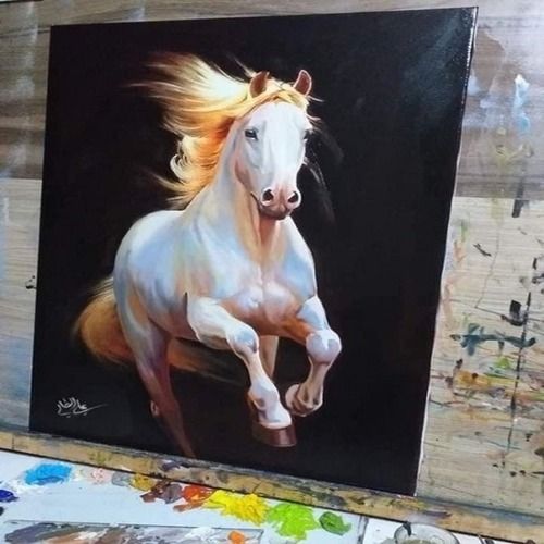 Horse Painting - Medium: Oil