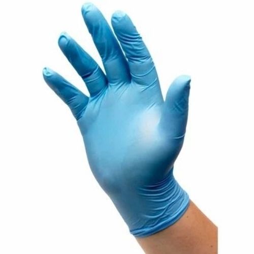 Medical Examination Gloves - Rubber, Standard Size, Sky Blue Color | Comfortable Fit, Slip Resistant Grip, Reusable, Breathable