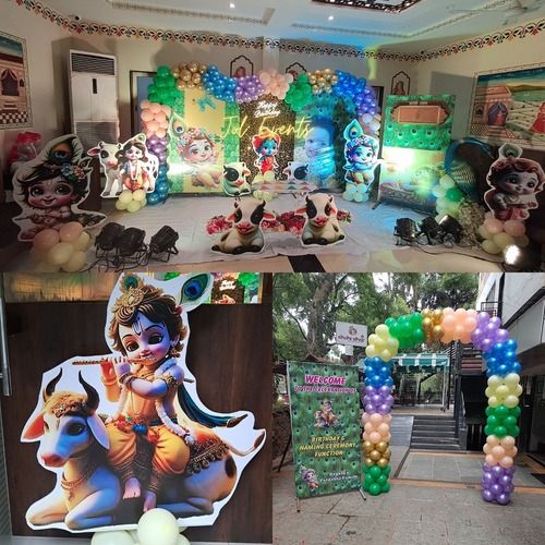 Little Krishna Theme Birthday Decoration Services