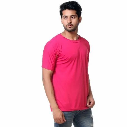 Pink Mens T Shirts - Fabric Type: Cotton