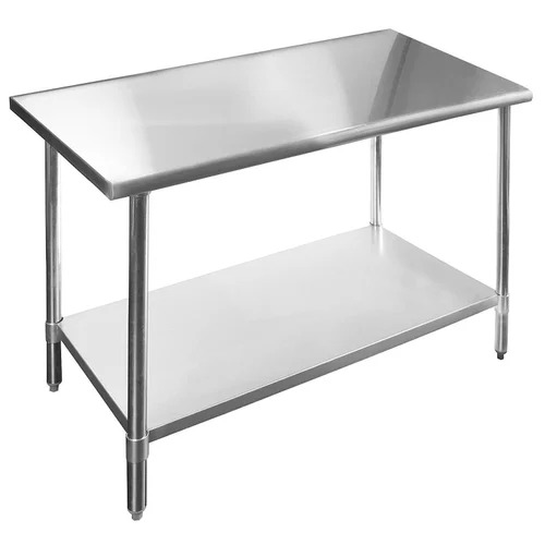 Stainless Steel Two Selves Table - Artwork: Machine Made