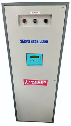 Air Cooled Servo Voltage Stabilizer - 50 KVA, 3-Phase, Microcontroller Controlled, 400V Output, LCD Display