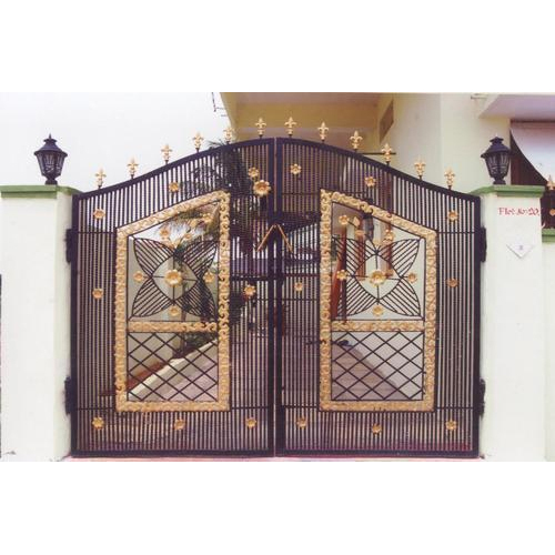 Designer Gate - Metal Material, Customized Size, Silver Color | Easy to Install, Fine Finish, Anti-Rust Treatment, Swing Open Style