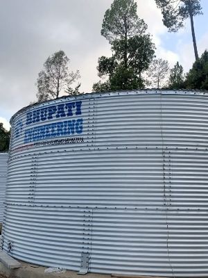 Pre-Fabricated Bolted Panel Grain Liquid Storage Tanks - Zincalume Metal, Cylindrical Design | Industrial Use, Turnkey Solutions for Water and Waste Water Storage