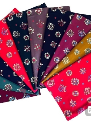 Rajwadi Gold Cotton Nighty Fabric