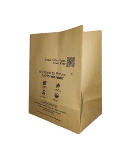 Flat Paper Bag - Brown Kraft Paper, Moisture Proof, Recyclable, Customized Designs & Sizes, Rope Handles, Maximum Load 3