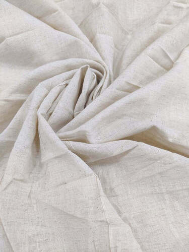 Khadi Cotton Fabric - Attributes: Bleached