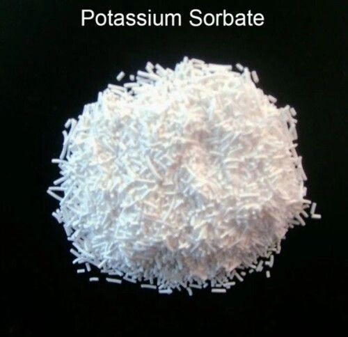 Potassium Sorbate - Molar Mass 150.22 gÂ·molâ»Â¹, White Crystals, Density 1.363 g/cmÂ³, Industrial Grade Powder, Water Solubility 58.5 g/100 mL at 100 Â°C