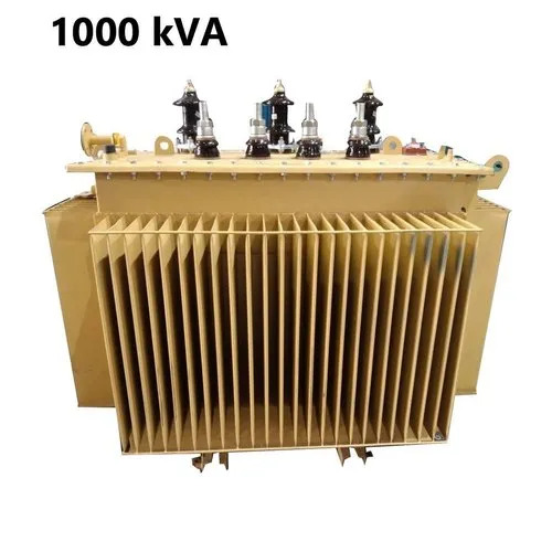 Distribution Transformer - 1000 kVA Power Rating, 11/0.433 KV Voltage Ratio, Oil Cooled, Copper Winding | IS-1180 Standard, Three Phase Power Supply