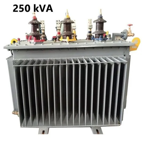 250kVA Distribution Transformer - Oil Cooled, Copper Winding | Three Phase, Energy Efficiency Level 3, IS-1180 Compliant
