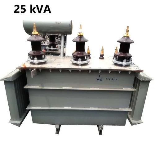 25kVA Distribution Transformer - Copper Winding, 11/0.433KV Voltage Ratio | Oil Cooled, Three Phase, Energy Efficiency Level 3