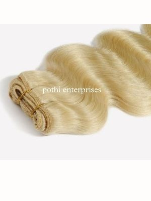 Blonde Natural Human Hair - Human Hair Type: Indian