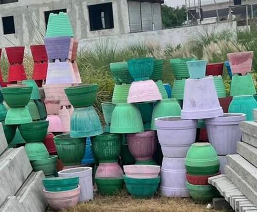Rcc Flower Pot - RCC Material, Customizable Size, Multicolor | Weather-Resistant, Low Maintenance, Decorative Design, Ideal Plant Container