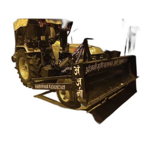 Tractor Front Dozer - 1 Ton Capacity, 7 ft Maximum Height, 6 ft Length | MS Material, Color Coated in Black and Yellow, Ideal for Agriculture Use