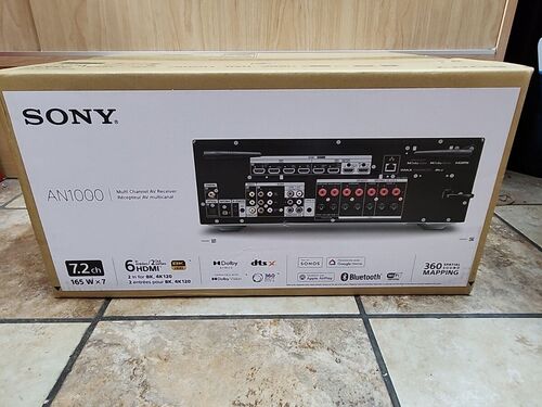 Sony STR-AN1000 7.2 Channel Home Theater 8K A/V Receiver Bundle with 2 YR CPS Enhanced Protection Pack 