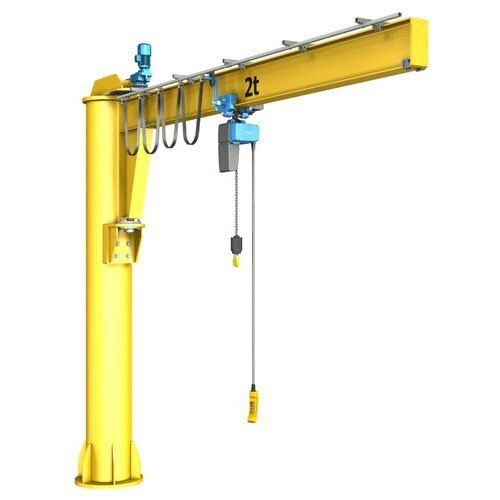 Base Mounted Jib Crane - Color: Yellow