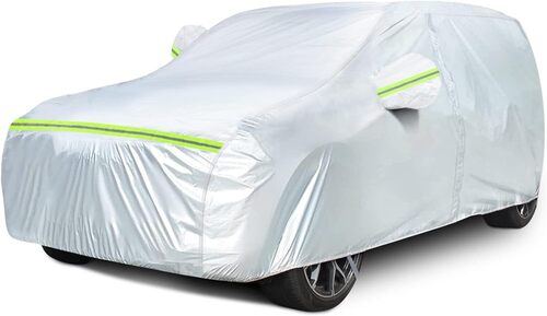 Car Covers - Water and Weather Resistant, UV Protected Silk Material | Easy to Use, Washable, Standard Size, Plain Gray