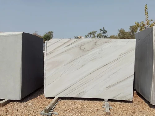 Makrana White Marble - Polished Slabs, Durable and Scratch Resistant for Elegant Flooring