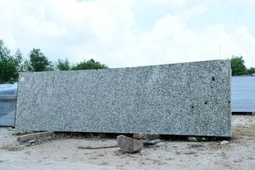 P White Granite Slab - Polished Finish, Grey Color | Durable, Scratch Resistant, Ideal for Flooring