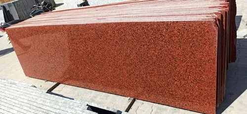 Quantum Red Granite Slabs - Polished Finish, Scratch Resistant, Durable | Ideal for Flooring and Countertops