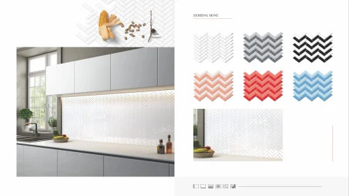 Waterjet Mosaic Tile - Polished Glass, 1x1 Feet Multicolor Circular Design For Kitchen Walls