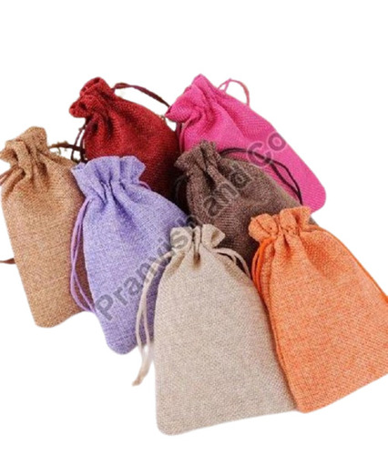 Jute Drawstring Bag - Customized Size, Lightweight Design | Durable, Easy To Carry for Garbage Use