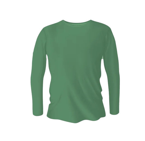 Cotton Full Sleeve T-Shirt - Regular Fit, Light Green, Breathable & Skin-Friendly for Casual Summer Wear