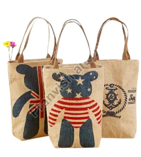 Jute Tote Bags - Customized Size, Brown Color | Lightweight, Durable, Easy to Carry, Long Lasting, Flexiloop Handle