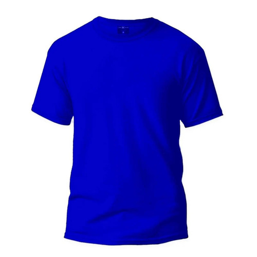 Round Plain T Shirt - Cotton, Size S-XXXL, Blue | O-Neck, Short Sleeves, Custom Design, High-Quality Fabric, Vibrant Colors, Durable Printing, Comfortable Fit
